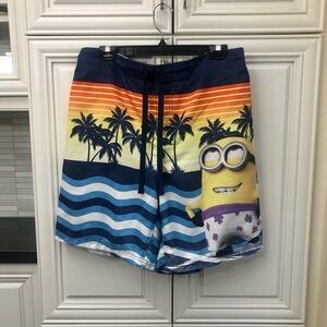 Despicable Me men’s Minion beach print swim shorts